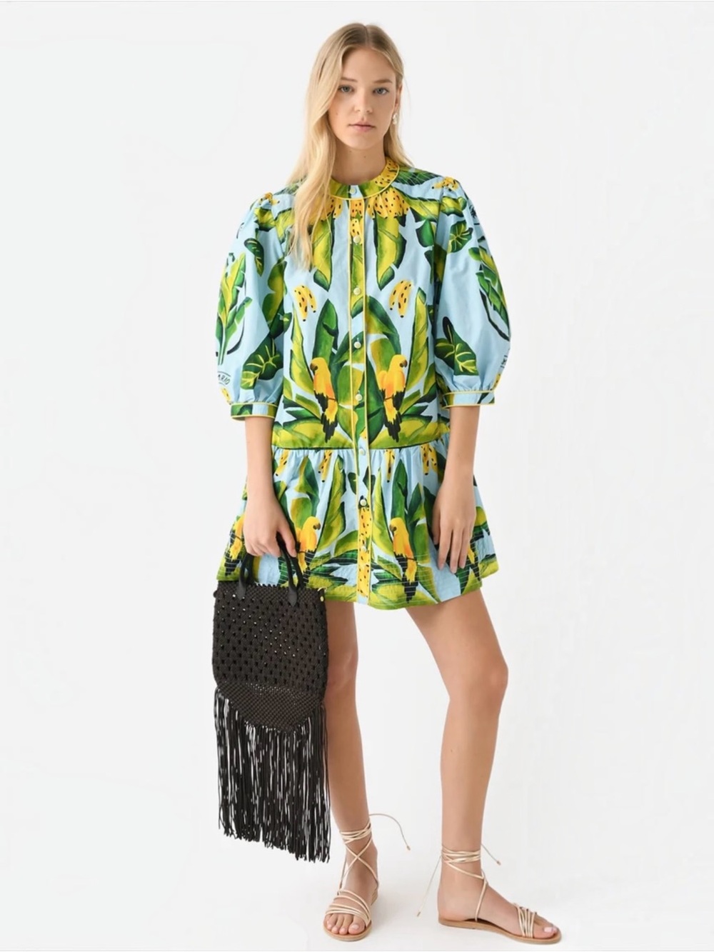 NWT FARM Rio Summer Foliage Dress Size M - Picture 4 of 14